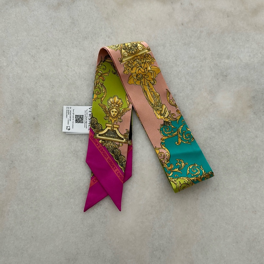 Versace Silk Scarf Tie - Multi Colored